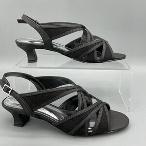 NEW Easy Street Women’s Tristen Dance Flex Outsole Sandals Black Size 7N